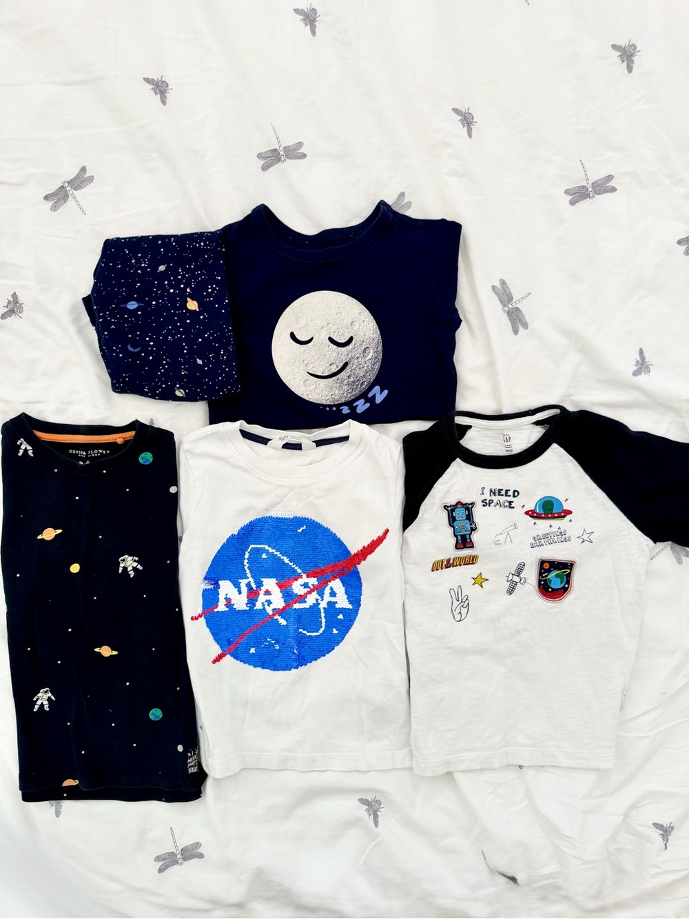 NASA space themed tops and pj bundle